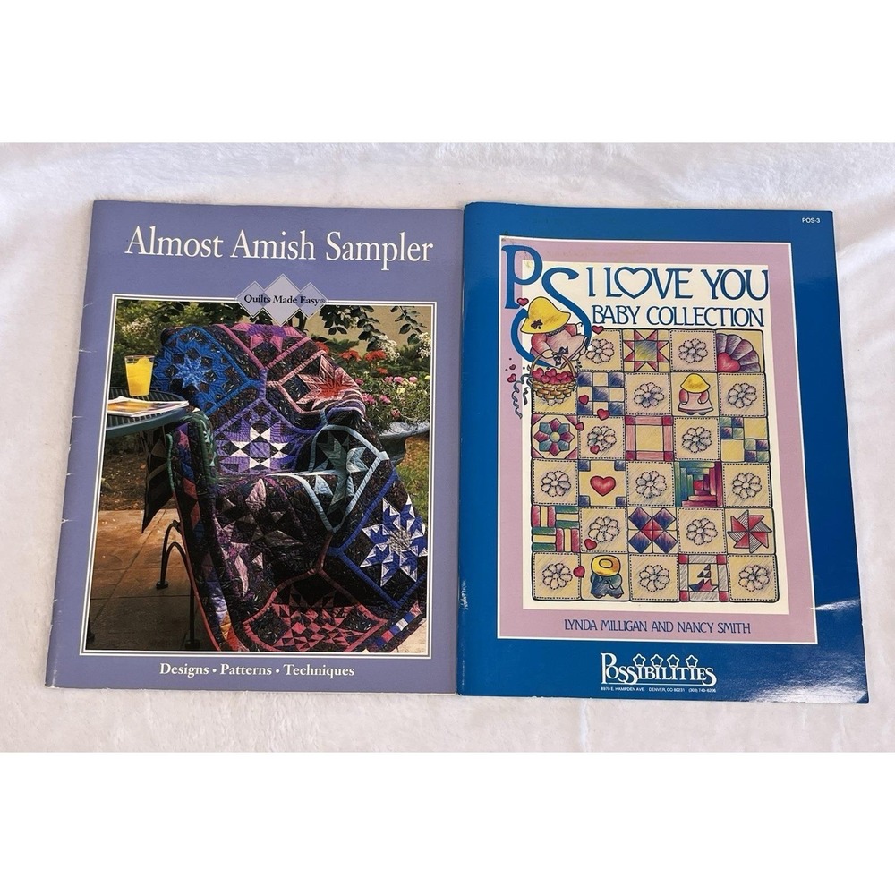 P.S. I Love You Baby Collection Amish Sampler Quilts Sewing Vintage Quilting Lot